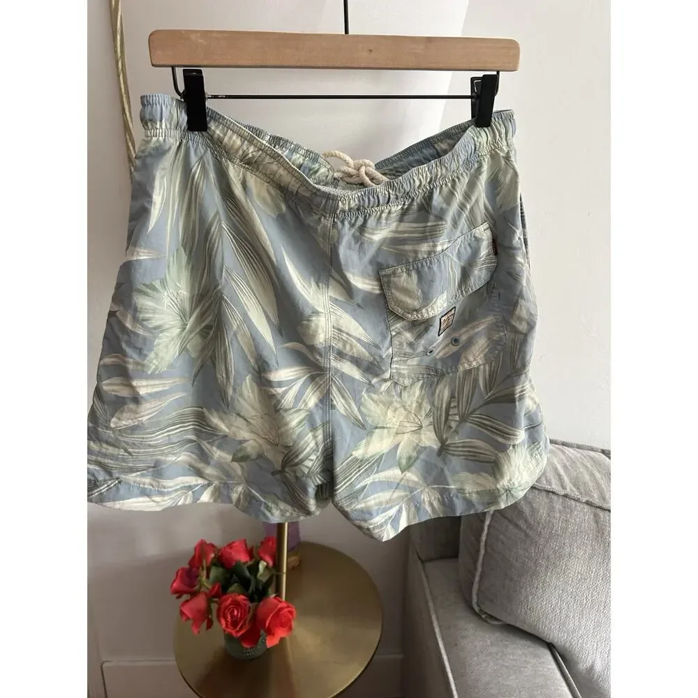 Tommy Bahama Swim Shorts Blue Mens S Trunks Board Tropical Hawaiian Floral